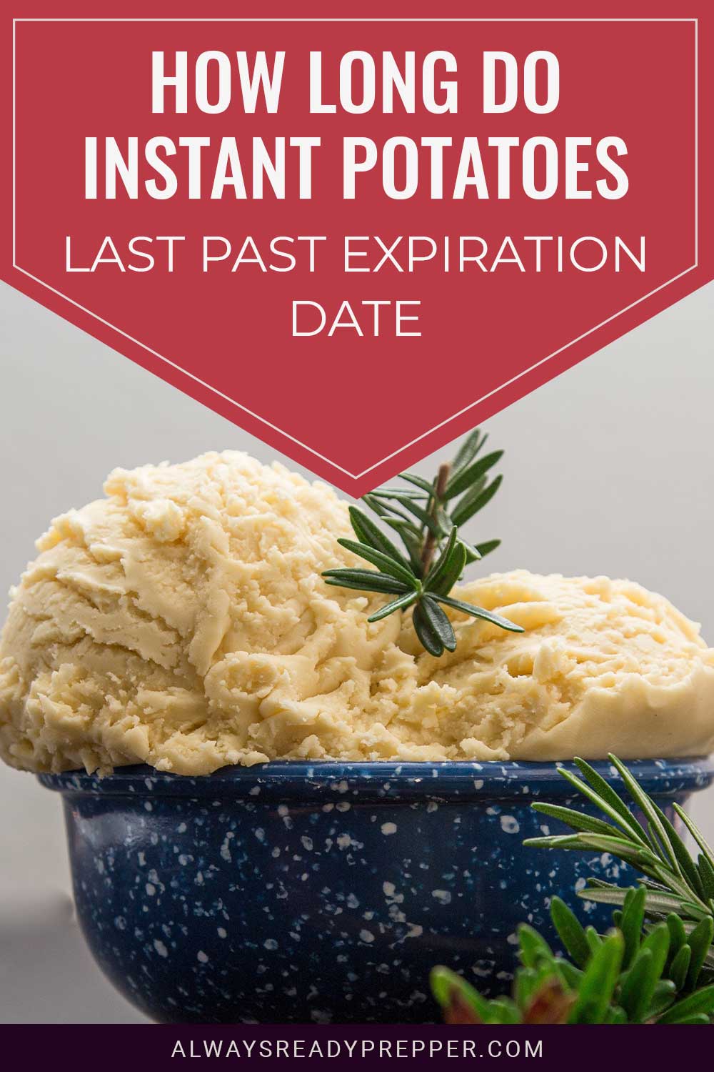 Instant potatoes in a blue bowl - How Long Do Instant Potatoes Last Past Expiration Date?