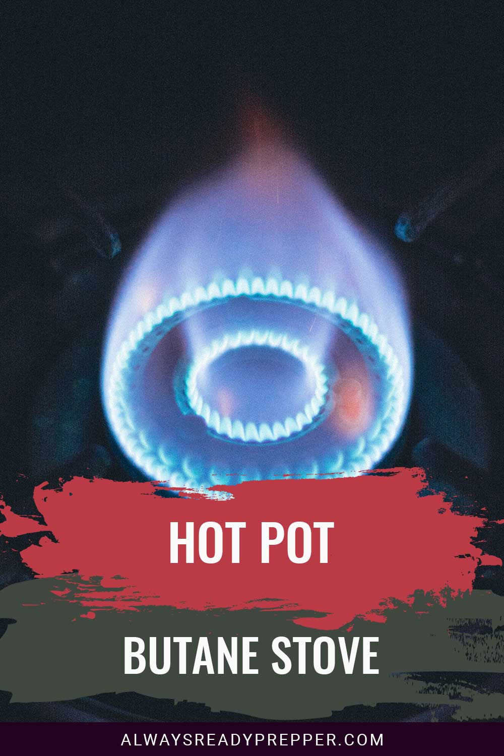 A stove burning - Hot Pot Butane Stove