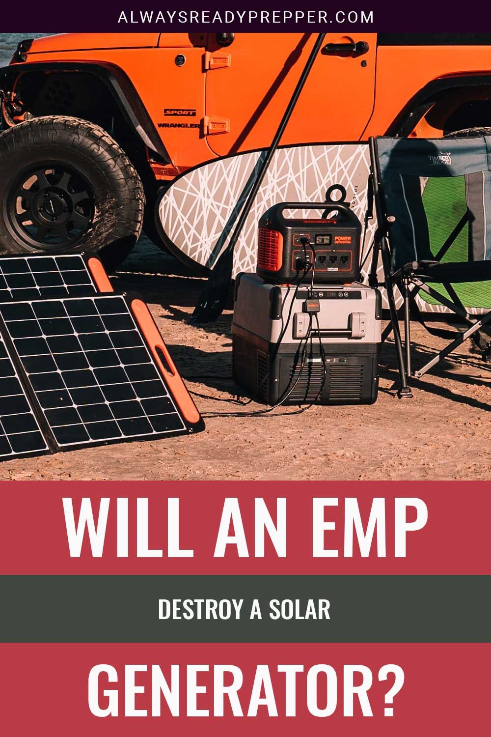 A solar power generator near an SUV - Will an EMP Destroy a Solar Generator?